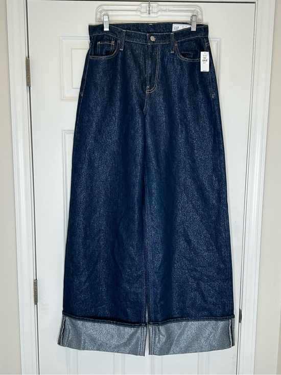 GAP Denim - GAP Dark Indigo Baggy Mid Rise Wide-Leg Jeans Size 27 / 4T NWT $99